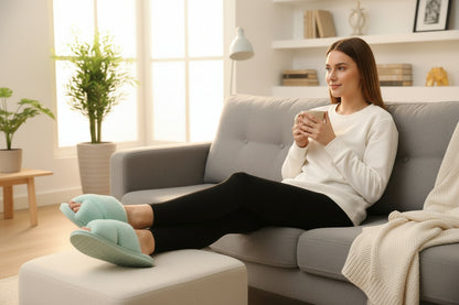 Fuzzy Cross Band Slippers for Women House Fluffy Slipper Winter Bedroom Open Toe