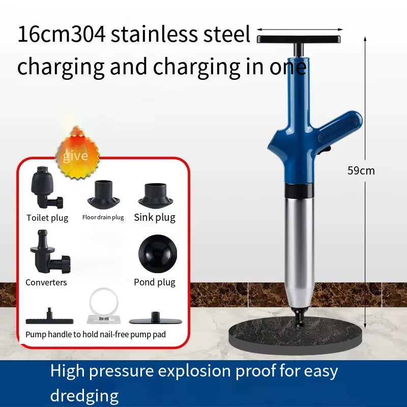 Toilet Unclogger Can Instantly Clear the Sewer Block the Toilet and Create a Universal Kitchen Floors Drain with Air Pressure