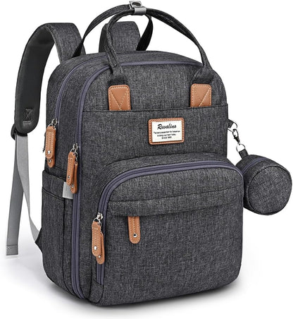 Diaper Bag Backpack, Multifunction Travel Pack Maternity Baby Changing Bags, Large Capacity, Waterproof, Black