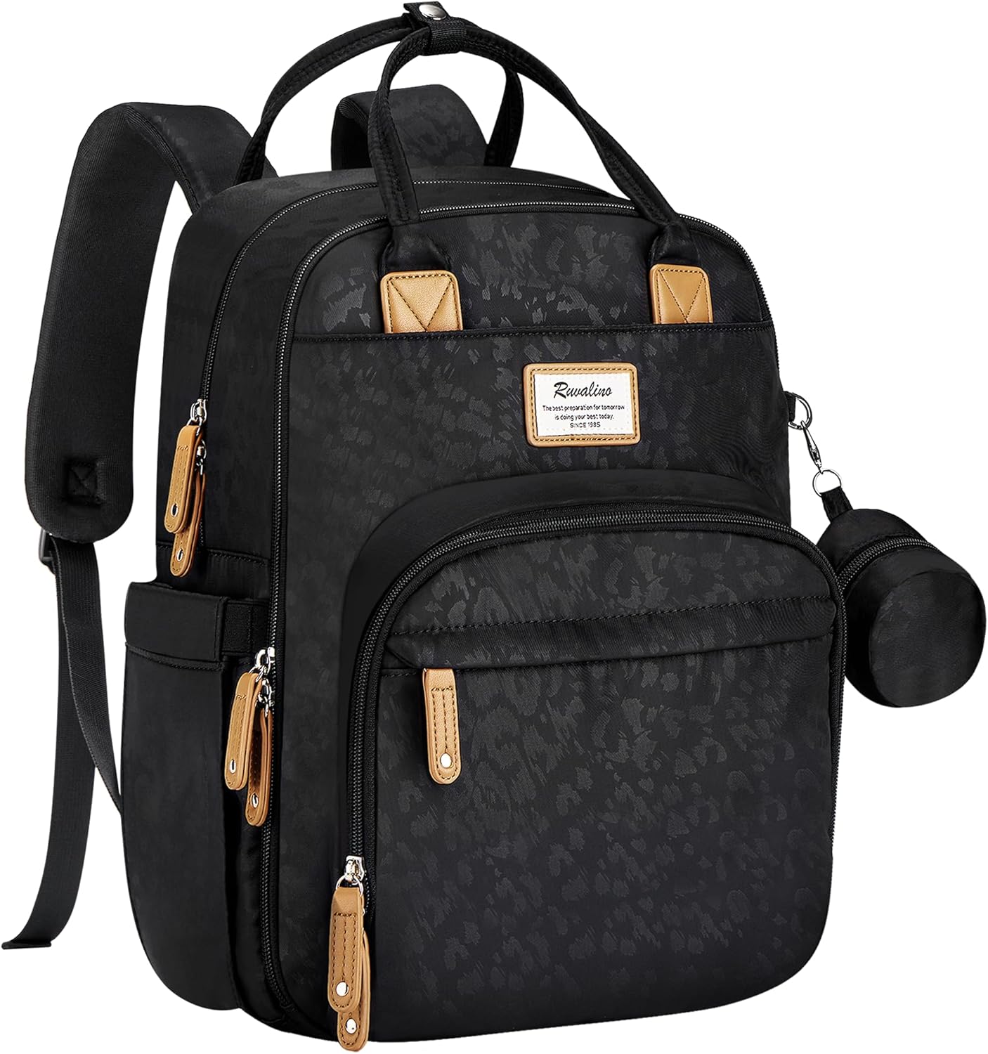 Diaper Bag Backpack, Multifunction Travel Pack Maternity Baby Changing Bags, Large Capacity, Waterproof, Black
