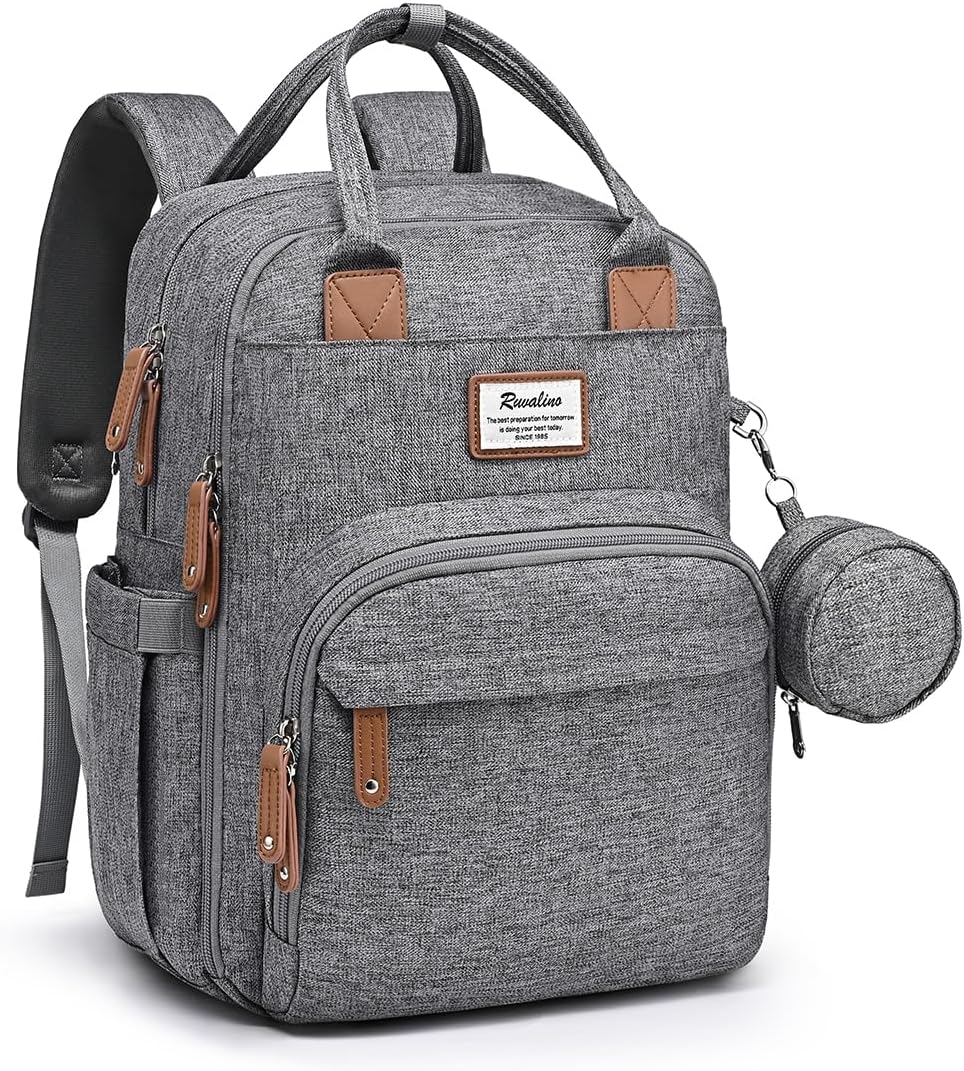 Diaper Bag Backpack, Multifunction Travel Pack Maternity Baby Changing Bags, Large Capacity, Waterproof, Black