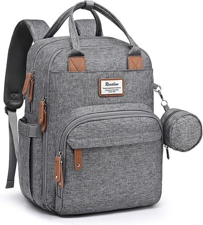 Diaper Bag Backpack, Multifunction Travel Pack Maternity Baby Changing Bags, Large Capacity, Waterproof, Black