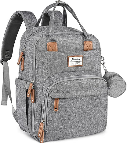 Diaper Bag Backpack, Multifunction Travel Pack Maternity Baby Changing Bags, Large Capacity, Waterproof, Black