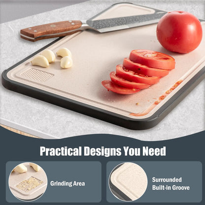 Kitchen Cutting Board Double Sided Titanium Cutting Boards for Double Sided Food Grade Pure Titanium Wheat Straw PP Hot