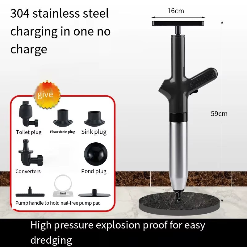 Toilet Unclogger Can Instantly Clear the Sewer Block the Toilet and Create a Universal Kitchen Floors Drain with Air Pressure