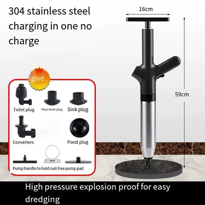 Toilet Unclogger Can Instantly Clear the Sewer Block the Toilet and Create a Universal Kitchen Floors Drain with Air Pressure