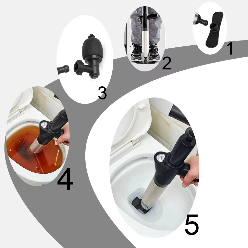 Toilet Unclogger Can Instantly Clear the Sewer Block the Toilet and Create a Universal Kitchen Floors Drain with Air Pressure
