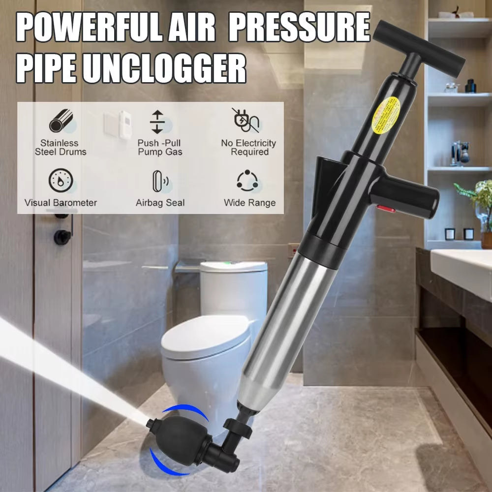 Toilet Unclogger Can Instantly Clear the Sewer Block the Toilet and Create a Universal Kitchen Floors Drain with Air Pressure